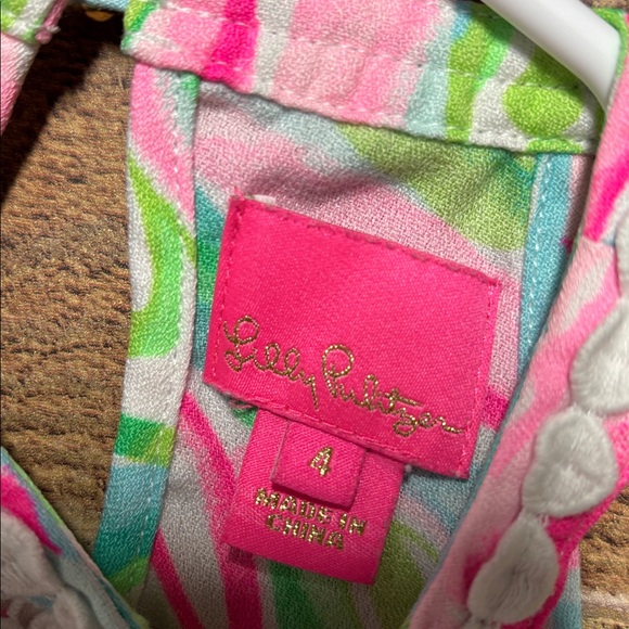 Bundle Lilly Pulitzer Pink and Blue Floral Kids Dress-set of 2 - Picture 11 of 15